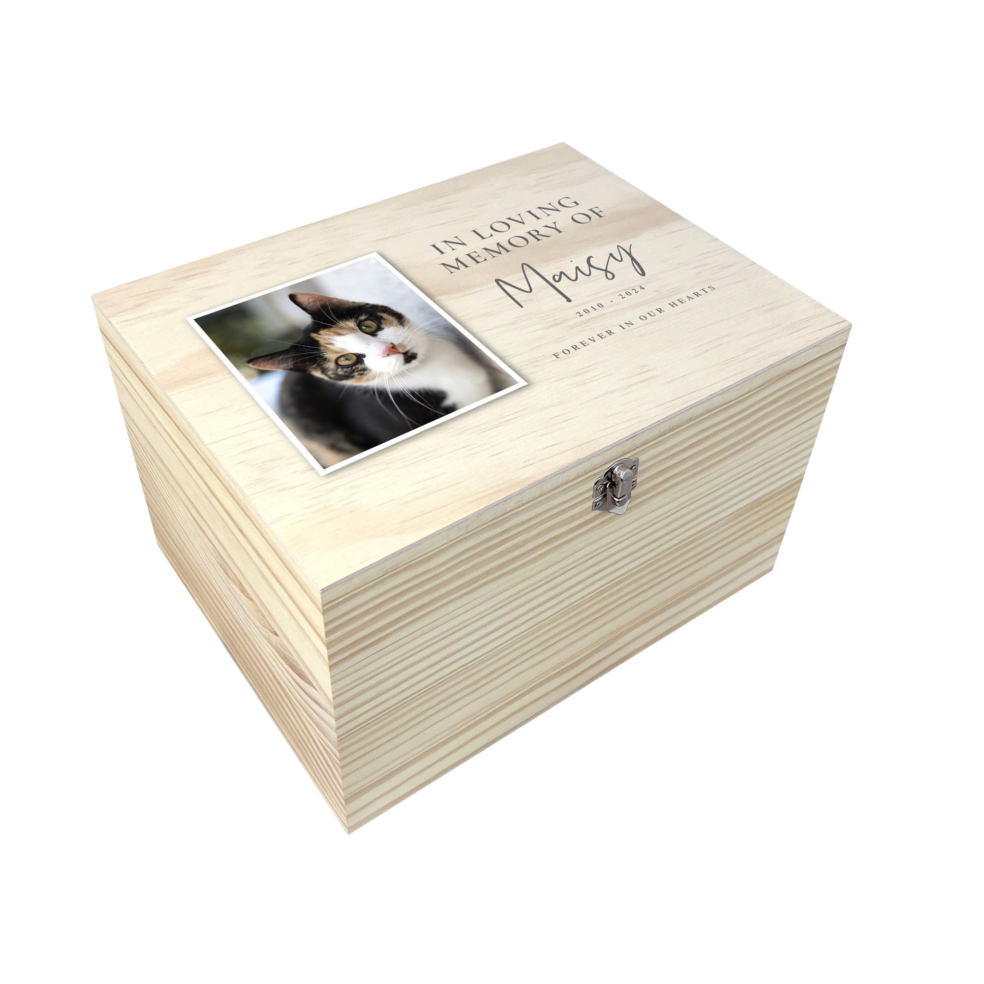 Personalised "In Loving Memory Of" Pet Photo Memorial Keepsake Box | Sympathy Gift for Pet Loss | W36cm x D26.9cm x H20cm