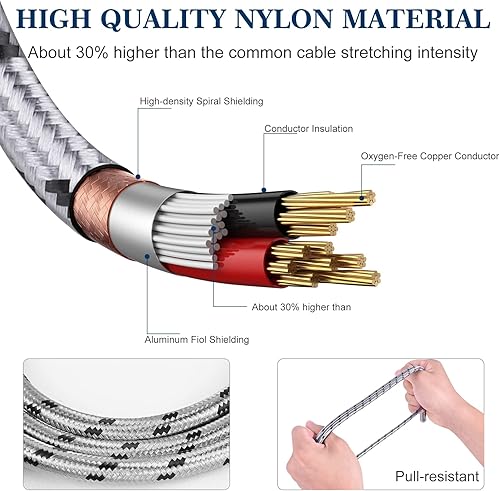 Miniatura 3 de Cable adaptador de audio XLR hembra a conector estéreo macho de 0138in 3 pines XLR hembra a cable adaptador de conector TRS de 18 pulgada 1 pie