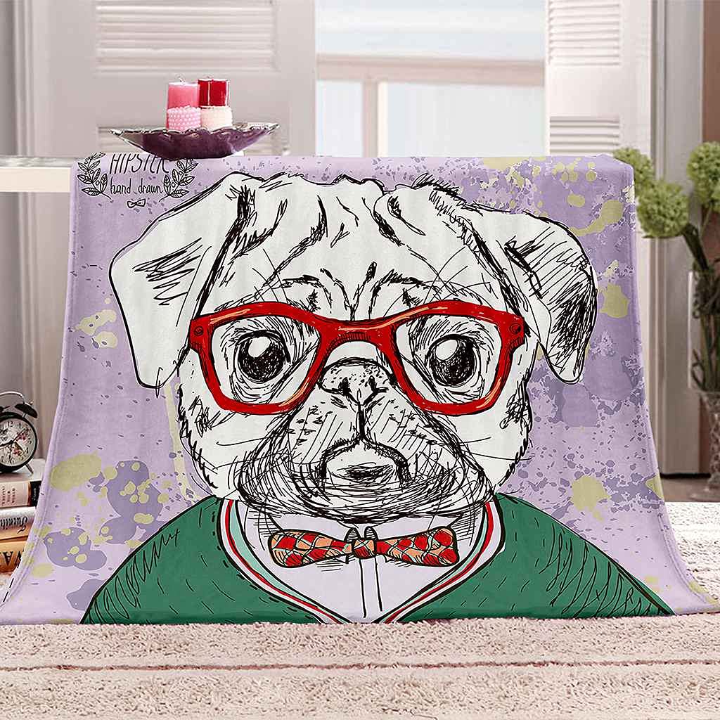 Couverture microfibre chien pour des soirées cocooning chaleureuses