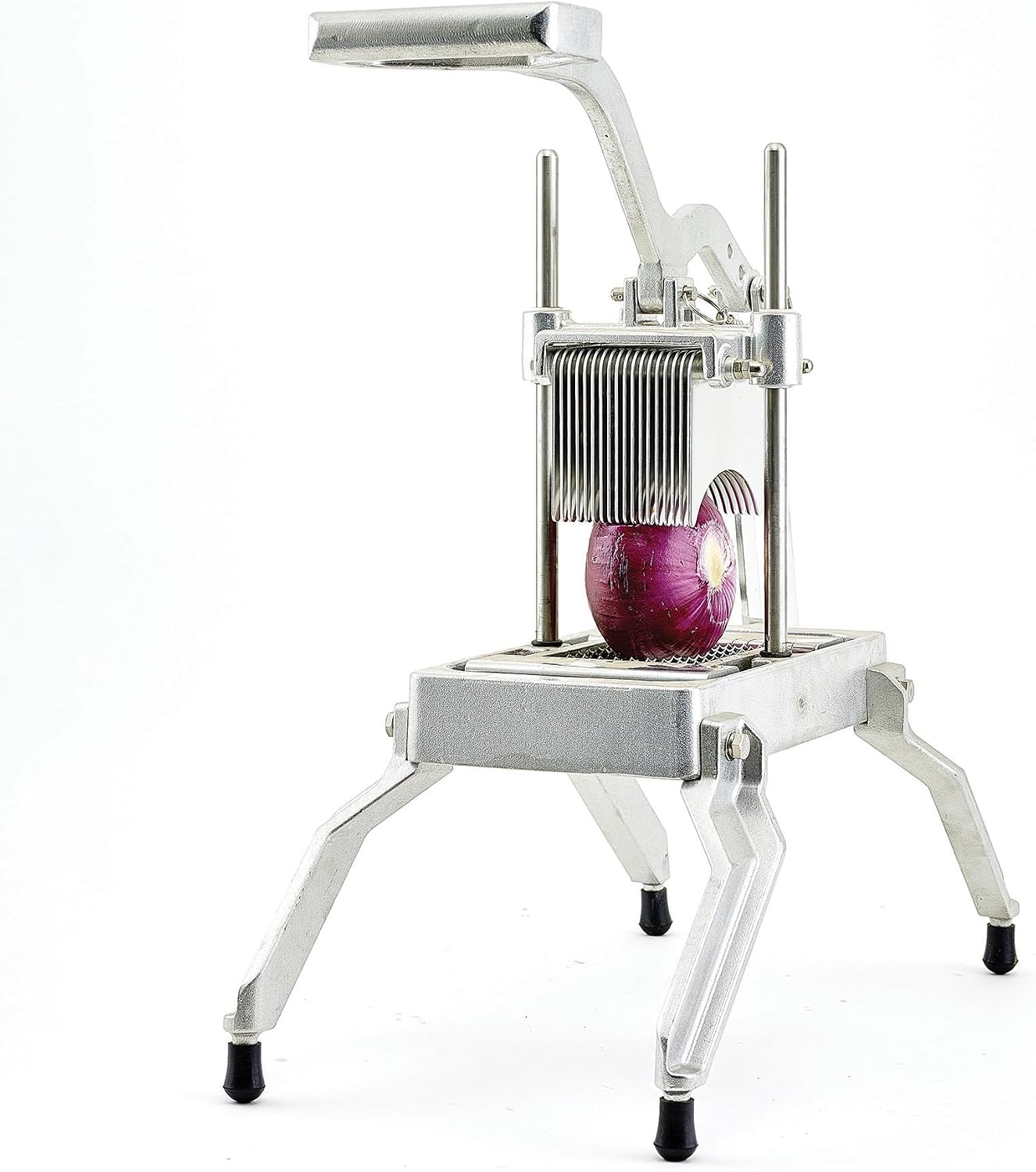 Winco 3/16" Commercial Fruit and Vegetable Slicer | One push operation, Non-slip feet, Great for Food Preparation, Portioning, Prep Stations and Foodservice