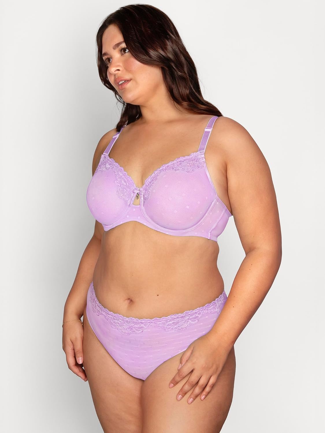 Curvy Couture womens Sheer Whisper High Cut Brief Panty - Image 2