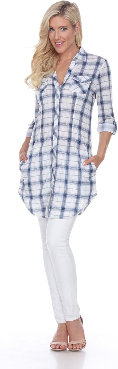 Flannel Tunic Length at Amazon 