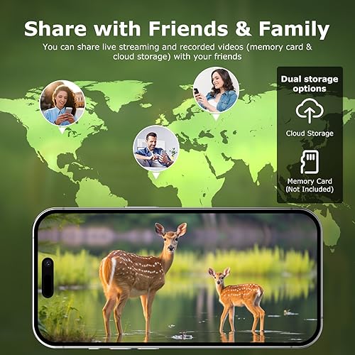 Miniatura 8 de Cámaras de Rastreo Celular 4G LTE, Cámara de Trail con Tarjeta SIM Incorporada, Sin Necesidad de WiFi, Cámara de Juego Activada por Movimiento con