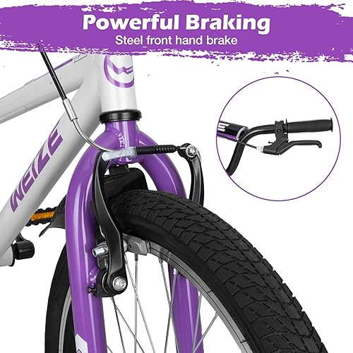 Miniatura 2 de WEIZE Bicicletas para niños, bicicleta de 16 a 20 pulgadas para niños, bicicleta estilo BMX para niños y niñas de 4 a 12 años, bicicleta para niños