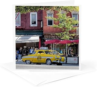3dRose Greeting Card - HISTORIC TAXI IN NYC - RONI CHASTAIN PHOTOGRAPHY