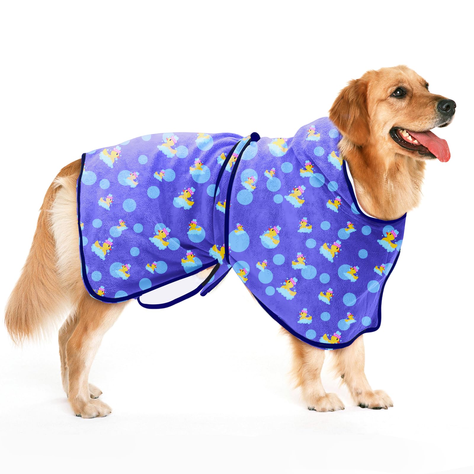 Peignoir en microfibre pour chien serviette absorbante chat taille XL jaune