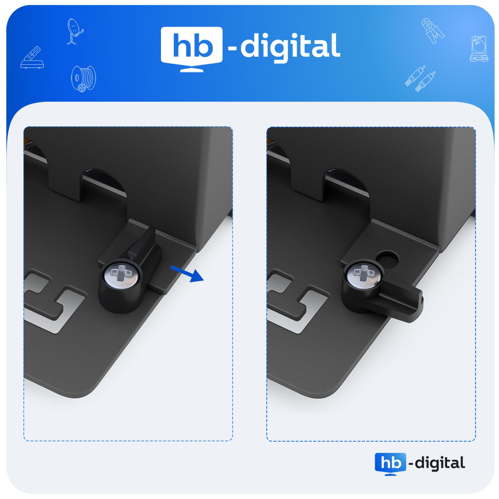 HB-DIGITAL Panneau de brassage CAT 6 - 19" - 24 ports - 10 Gbps - Entièrement blindé - Connecteurs RJ45 - Bornes de coupe AWG 22-26 TIA568A + support TIA568B PoE++ - Noir
