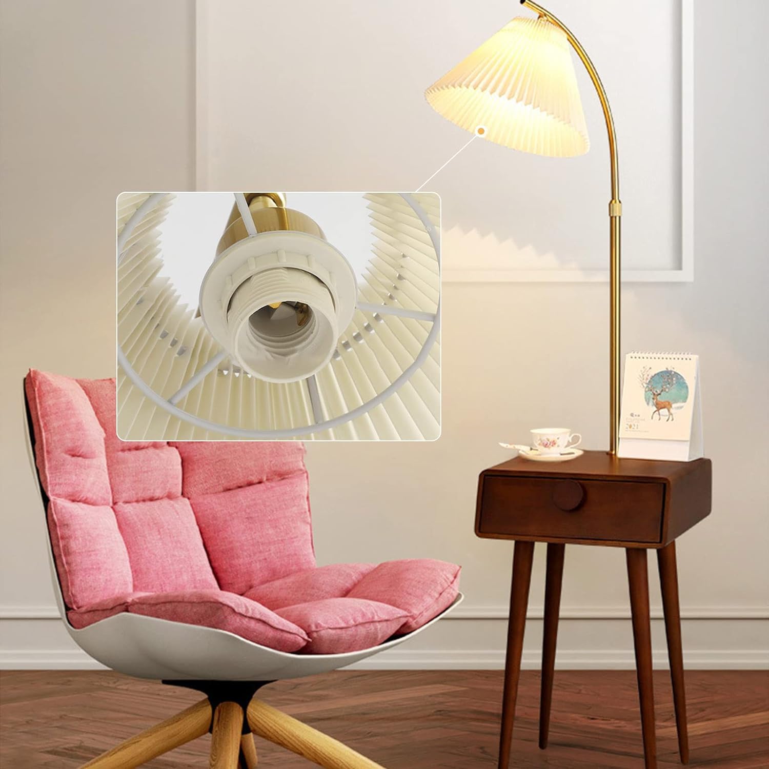 Lampa podłogowa w stylu wiejskim z 1 drewnianą szufladą do przechowywania, wysoka półka narożna 160 cm, idealna do wystroju domu, salonu i sypialni.