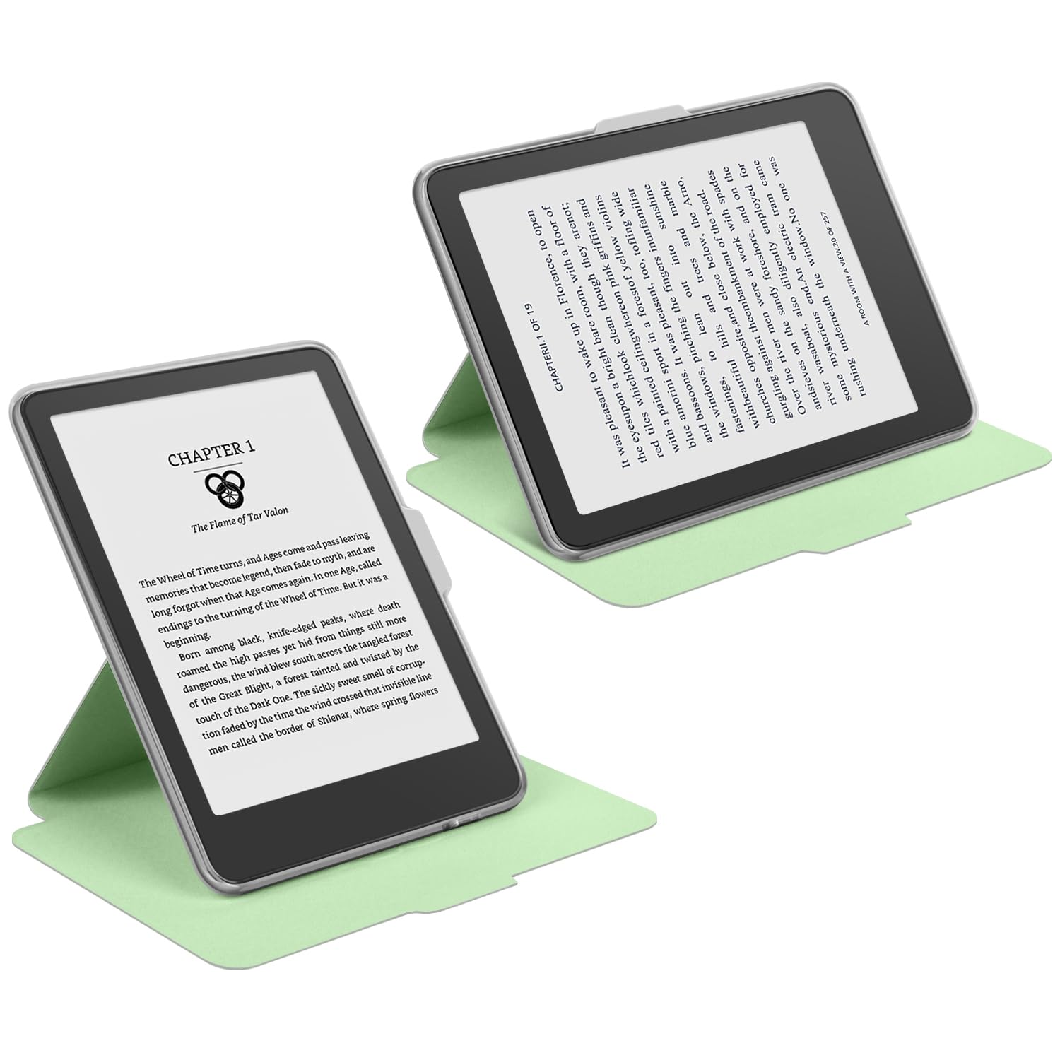 YoungMe Custodia girevole a 360 gradi per Kobo Clara BW 2024 da 6, design magnetico staccabile, supporto regolabile, retro trasparente, con funzione sleep/wake automatica (viola chiaro