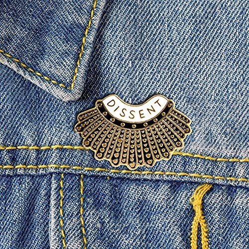 Rikelus Dissent Collar Lapel Pin Brooch 925 Sterling Silver (Style 2)