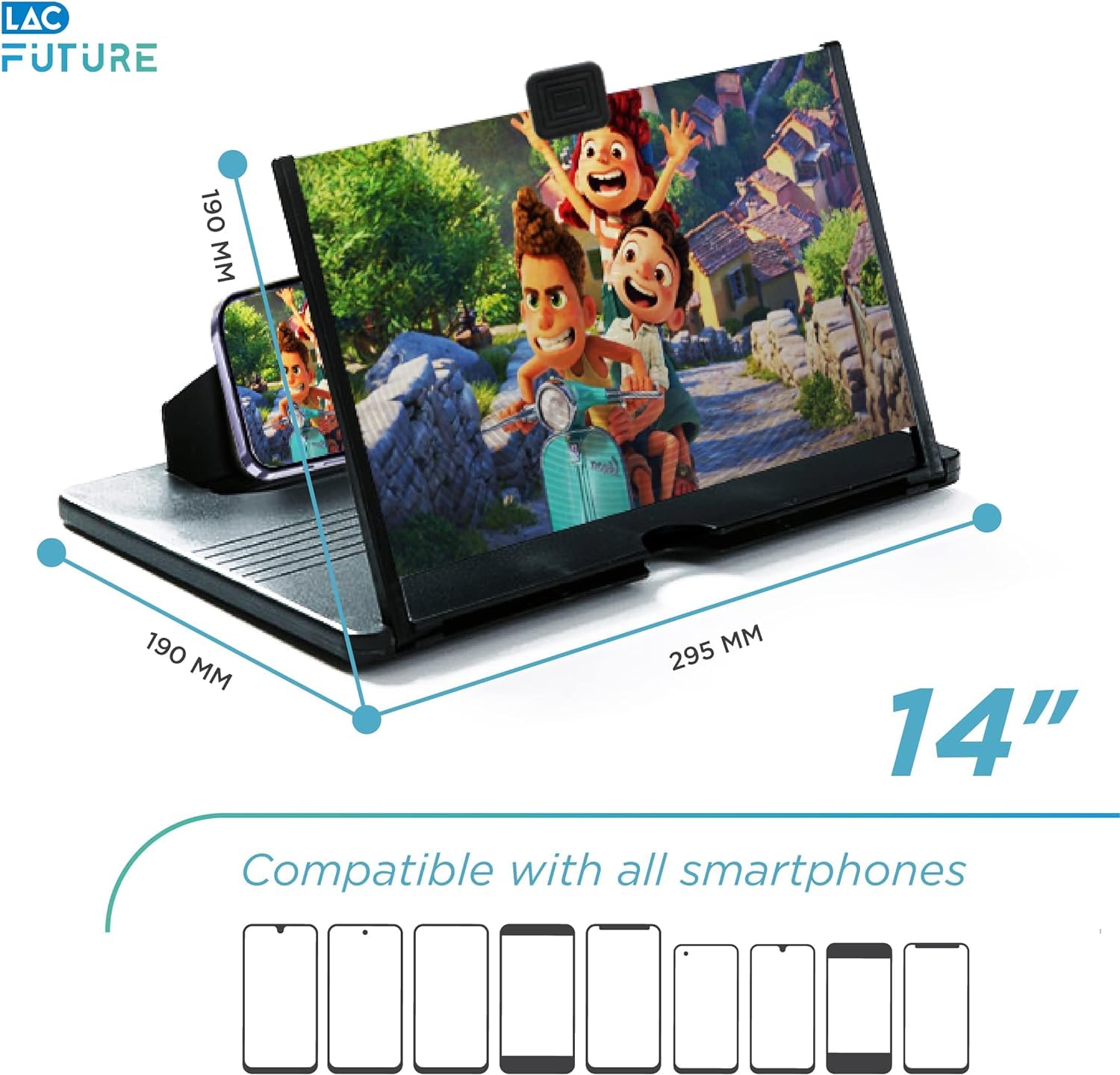 Lente Ingranditore Schermo Smartphone 18 Pollici | 3D HD, Pieghevole, Anti Luce Blu | Per Video E Film - Foto 5