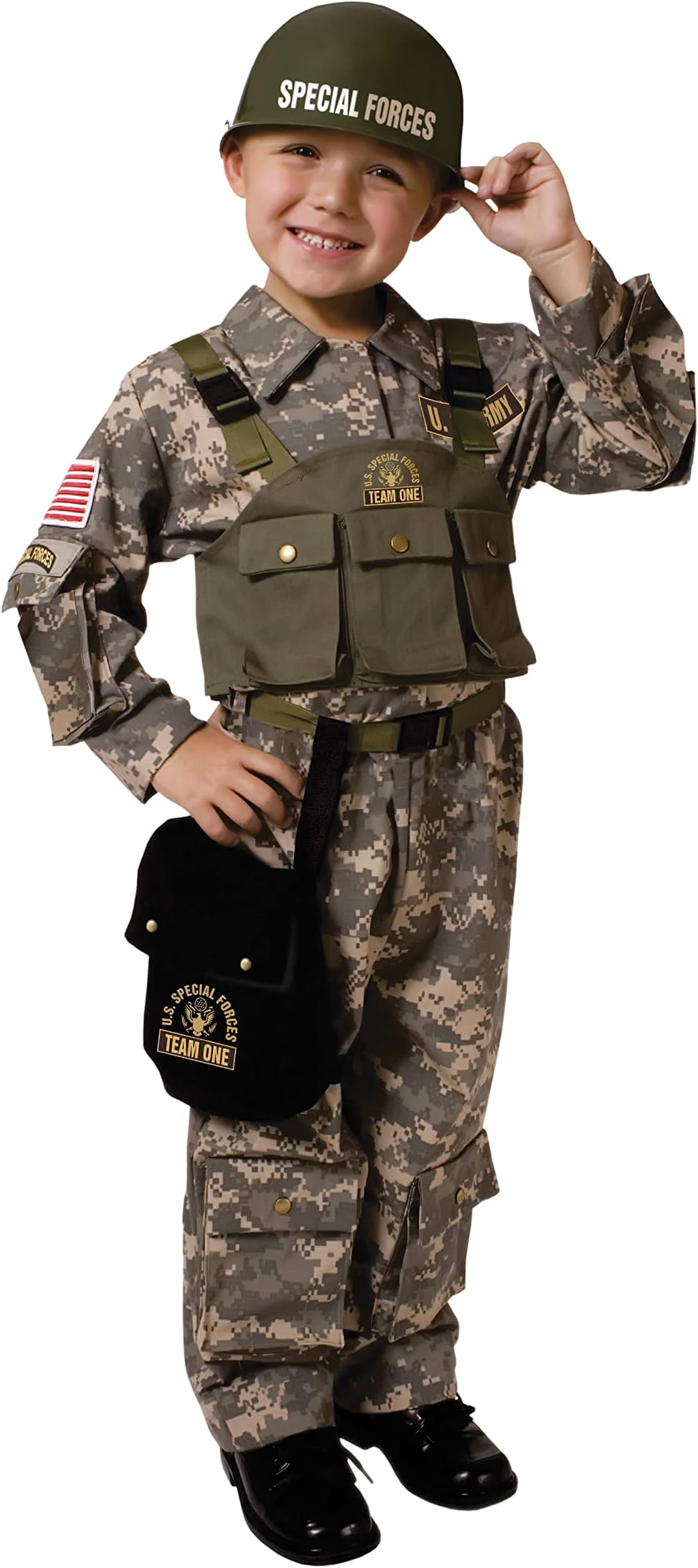 Dress Up America Army Costume for Kids - Soldier Costume Set for Boys and Girls - Special Forces Uniform Costume