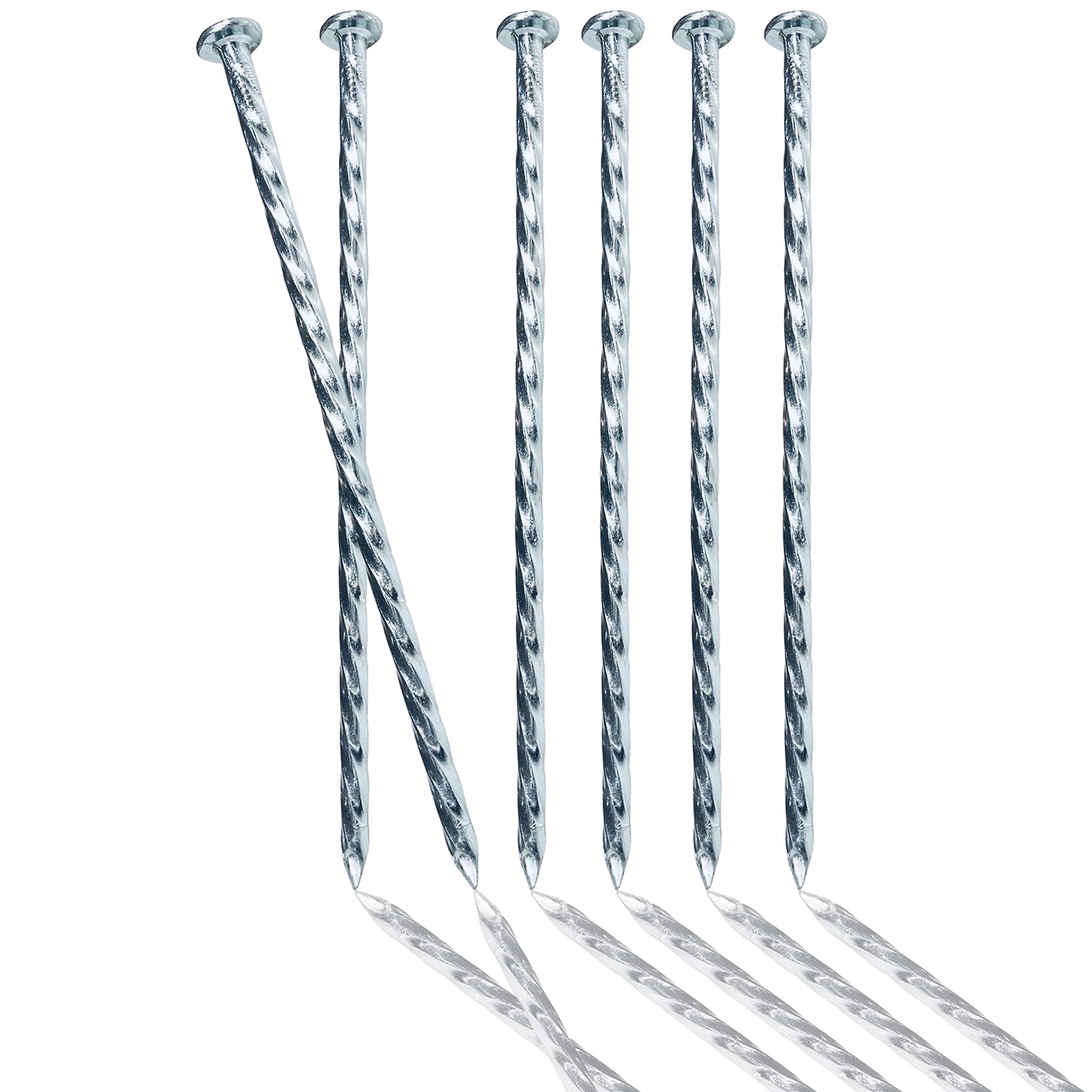 Buy 30 Pack 7" Solid Galvanized NonRust Metal Garden Stakes, Spiral