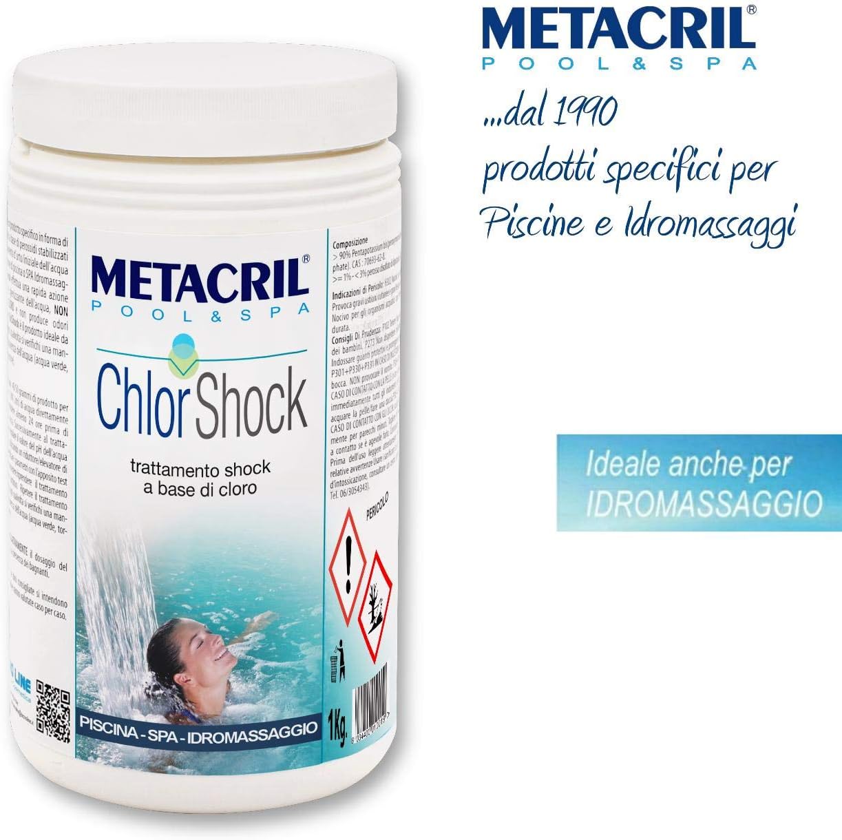 granuli di cloro della piscina