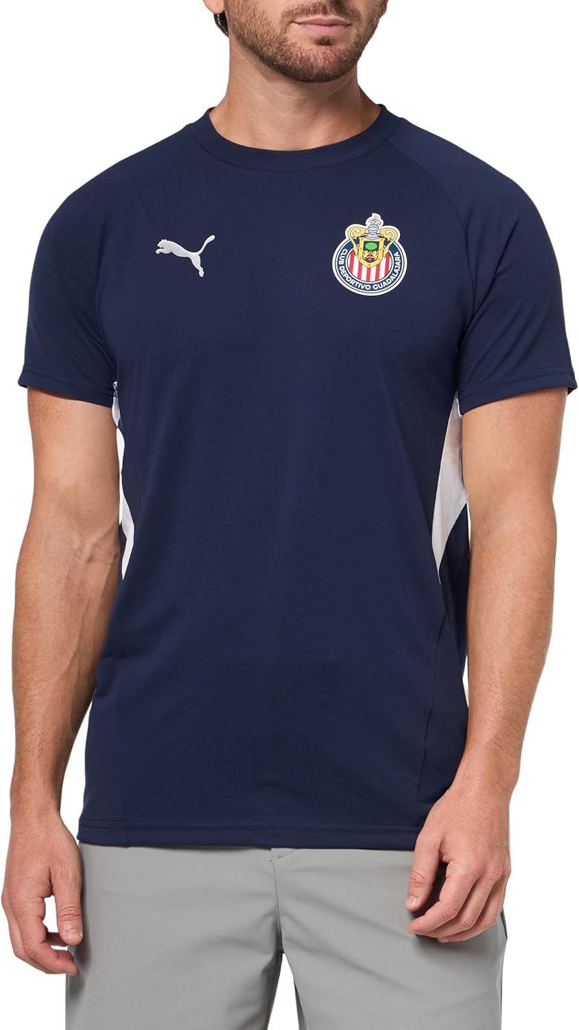 PUMA Mens Chg Evostripe Crew Neck Short Sleeve Casual Tops Casual - Blue