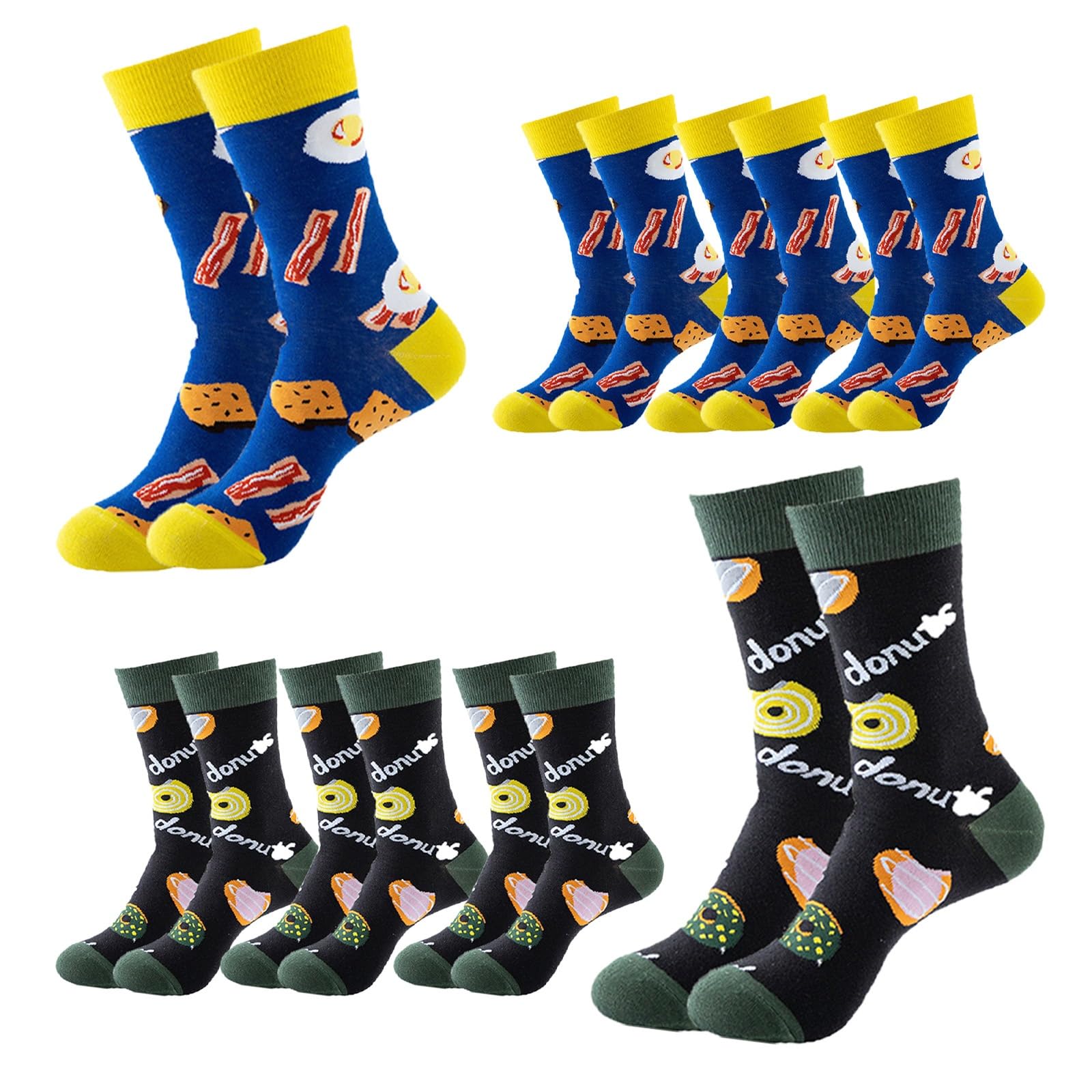 Chaussettes graphiques d'animaux et motif alimentaire mignon : le pack créatif ultime