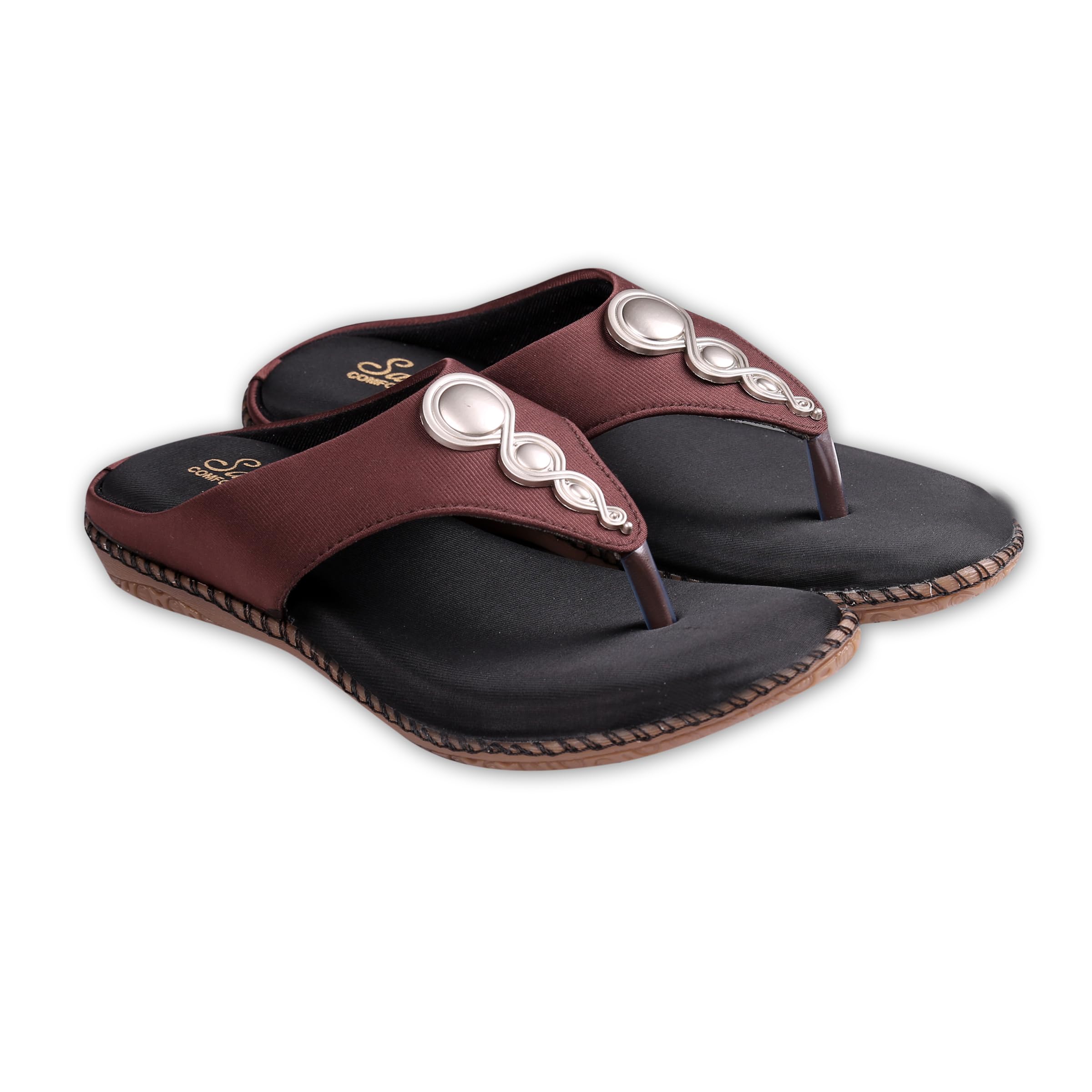 Women Stylish Ultra Soft Cushion Anti-Skid Lightweight Everyday Comfortable Slippers, Good For Knee & Foot Pain| Walking | Working| Fancy Chappal-image-17