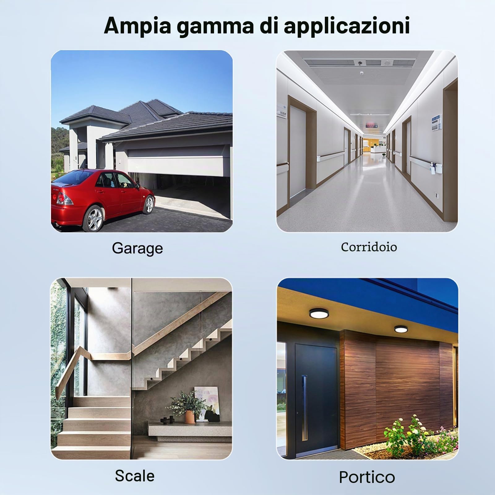 Sensore di movimento ZigBee, sensore di movimento intelligente per la sicurezza domestica, sensore di movimento wireless con app di monitoraggio remoto, comando vocale compatibile con Alexa.4PCS
