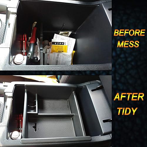 Miniatura 3 de JKCOVER Bandeja organizadora de consola central y funda para reposabrazos compatible con Toyota 4Runner 2010-2020 2021 2022 2023 Toyota 4Runner