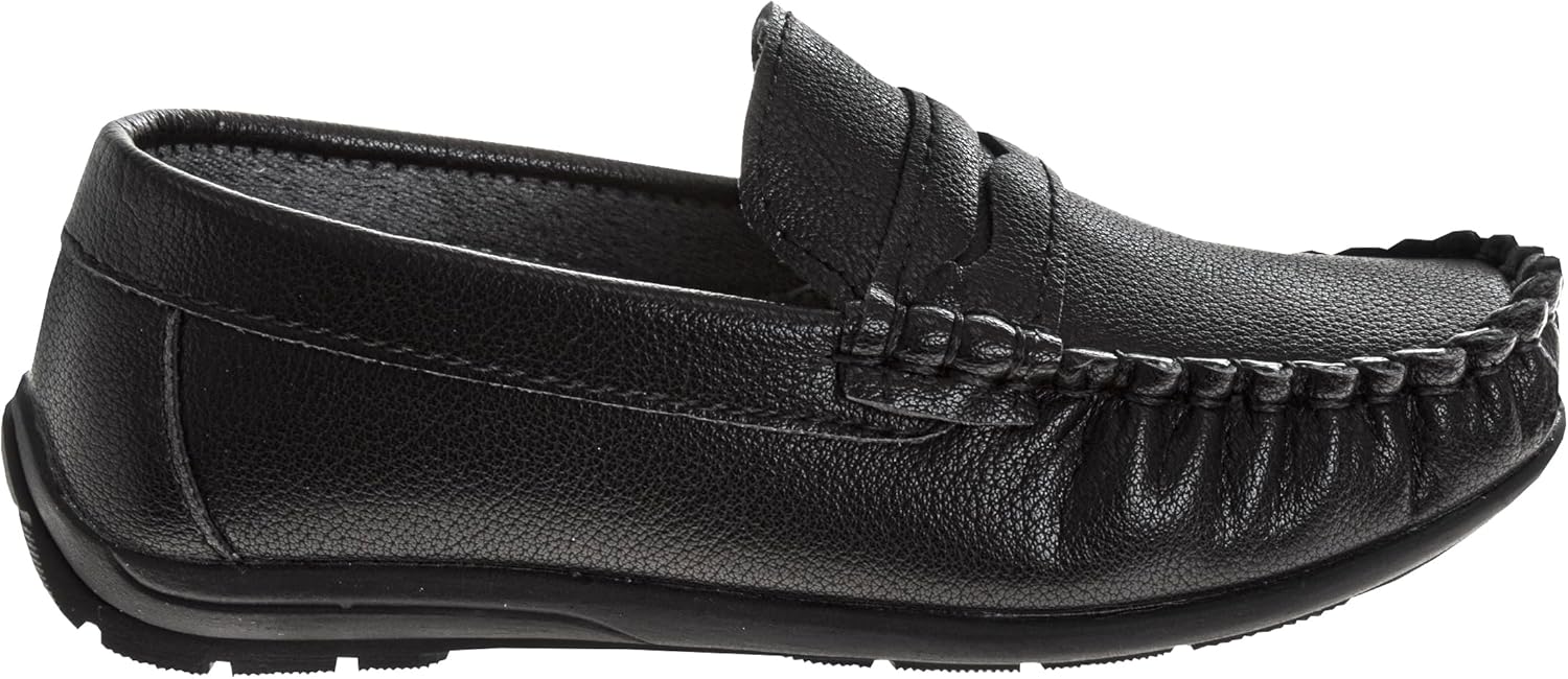Josmo Boys Moccasin Driving Loafers - Casual Dress Penny Slip On Boat Shoes (Sizes: 5-10 Toddlers / 11-13 Little Kids / 1-5 Big Kids) - Image 2