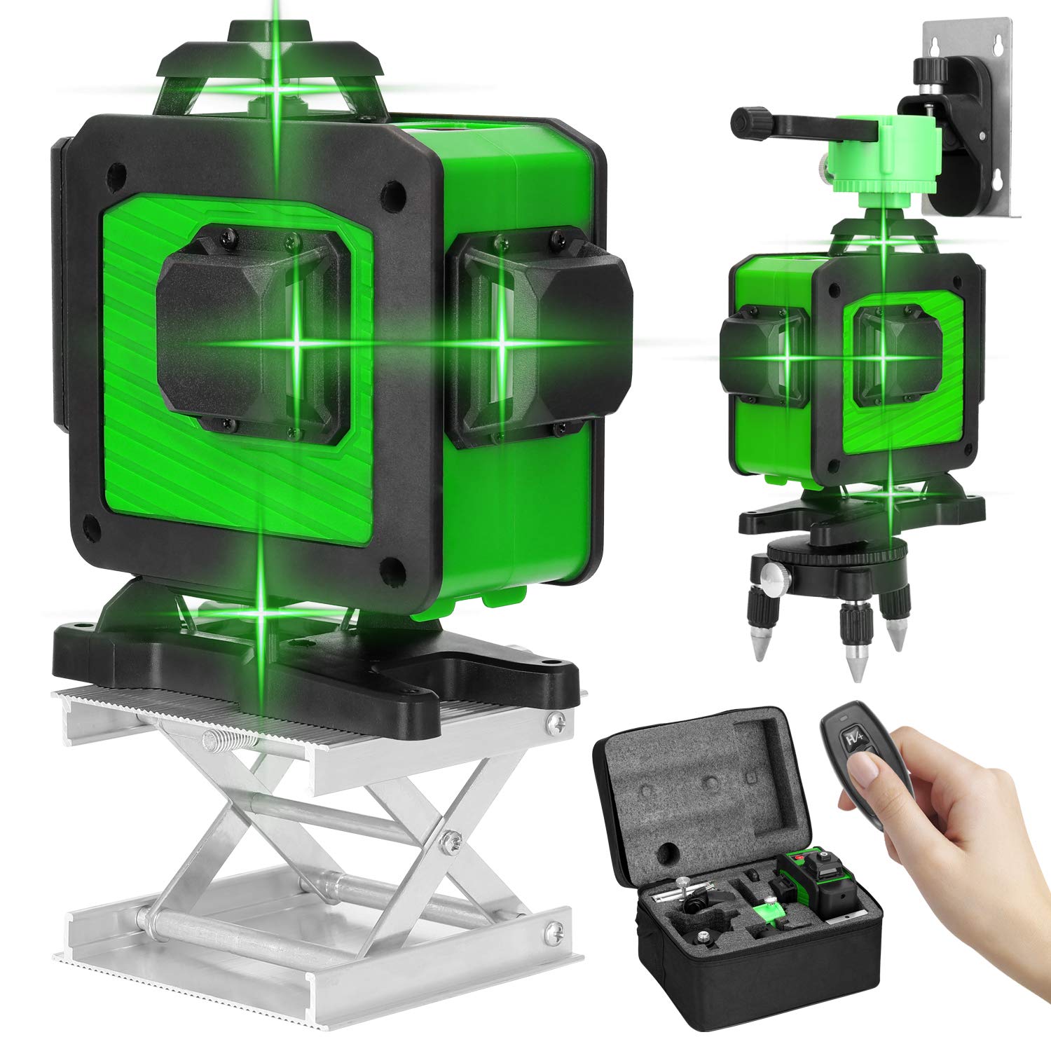 Multifunctional 4D 16 Lines Level Tool Vertical Horizontal Lines with Self-leveling Function