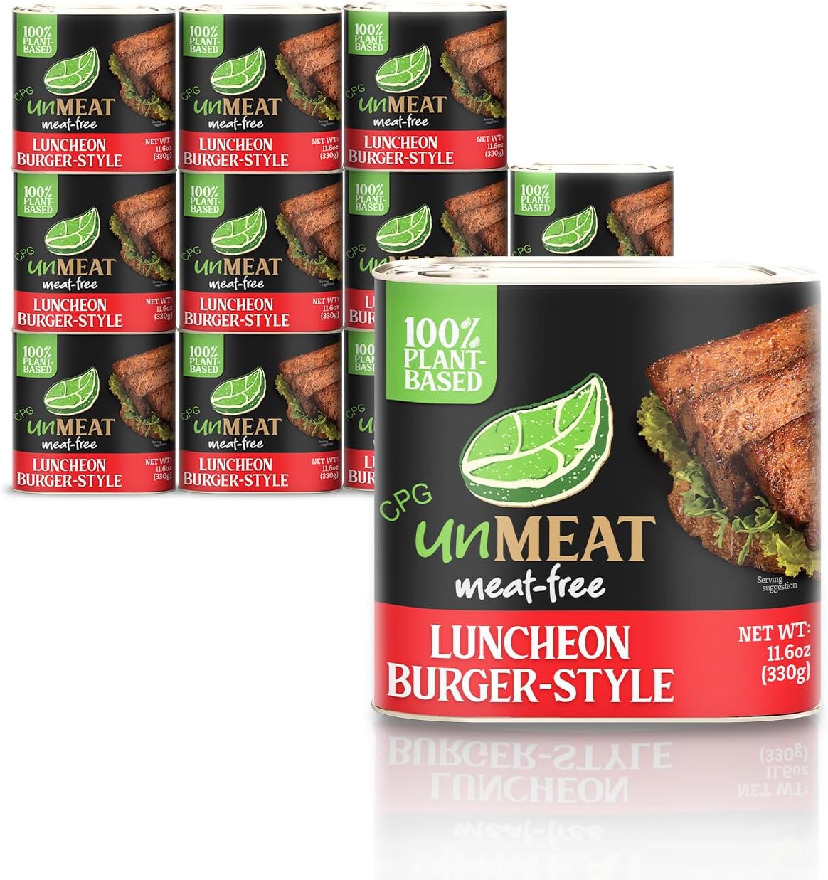 - Plant Based Meat | Easy to Prepare Plant Based Protein | Vegan Meat with Less Calories, Burger Style Luncheon Meat, (Pack of 12)