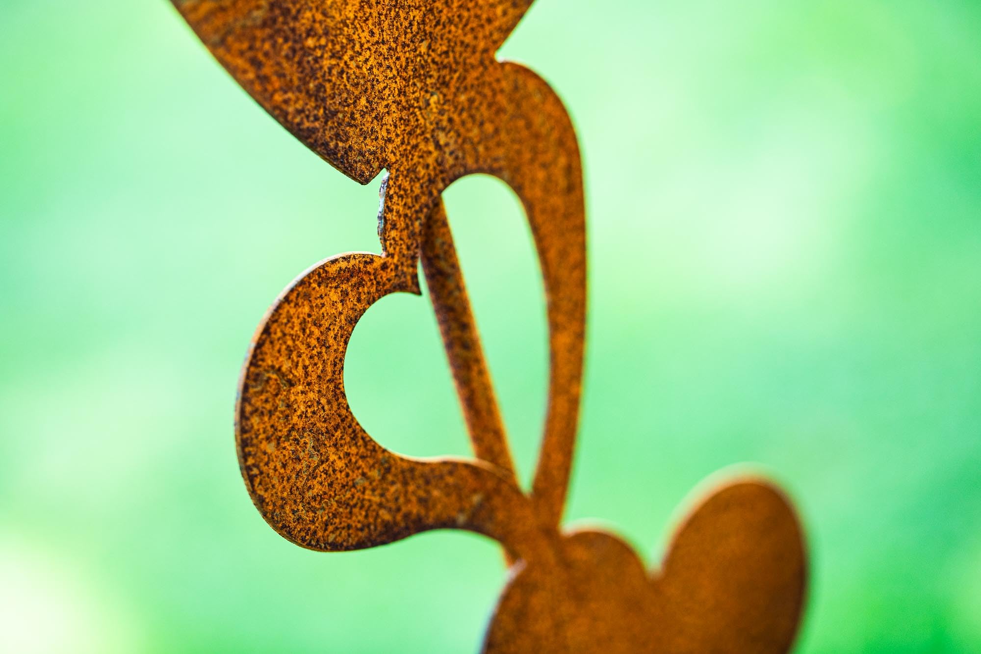 Decorazione arrugginita da giardino a forma di cuore, 118 cm