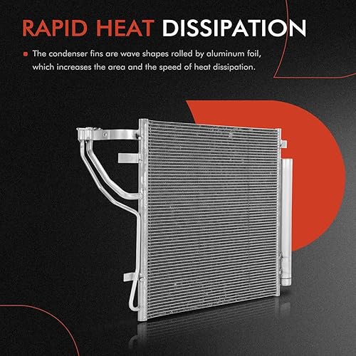 Miniatura 4 de A-Premium Condensador de aire acondicionado compatible con Kia K5 2021-2022, 2.5L, Reemplazar # 97606L3300