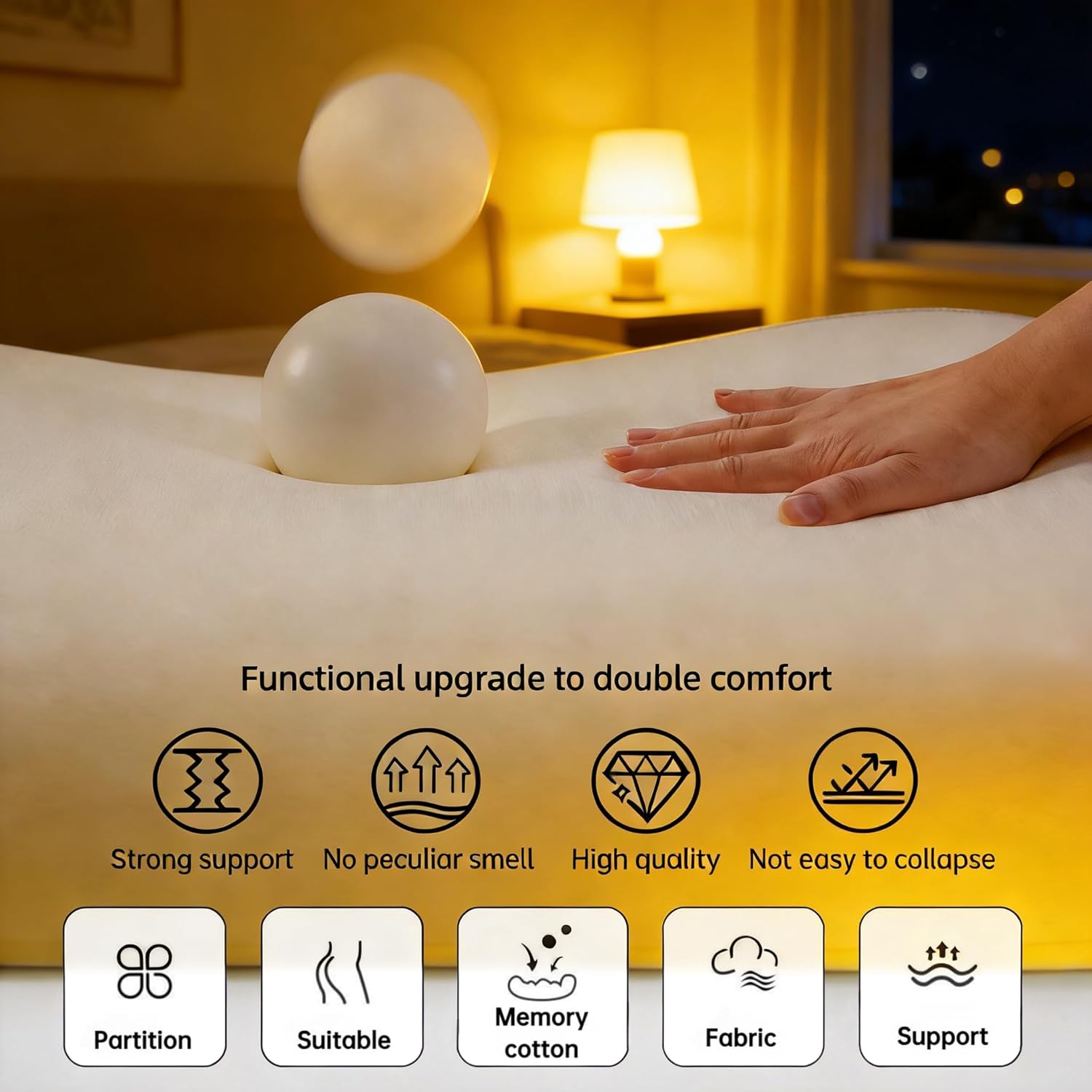 Cloud Artisan Couples' Positioning Wedge Pillow – 27-Degree Memory Foam Support for Hips and Waist, Multi-Angle Cushion for Posture, Back Pain Relief, and Enhanced Intimacy (All Gray)