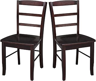 International Concepts Madrid Ladder Back Chair, Java, Rich Mocha