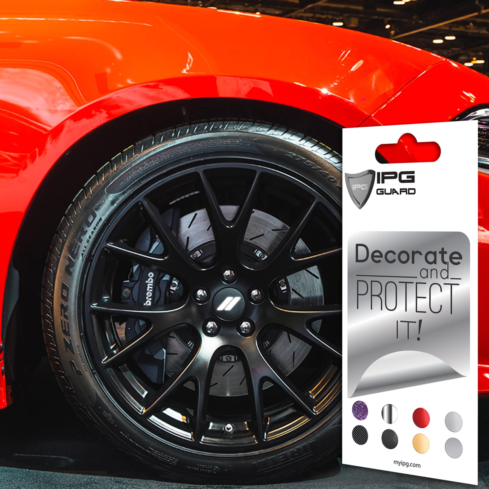 IPG Compatible for Dodge Charger Challenger Durango Wheel Center Cap Decal Sticker Wrap Kit Personalize Your Vehicle (Inner Logo, Reflective - White)