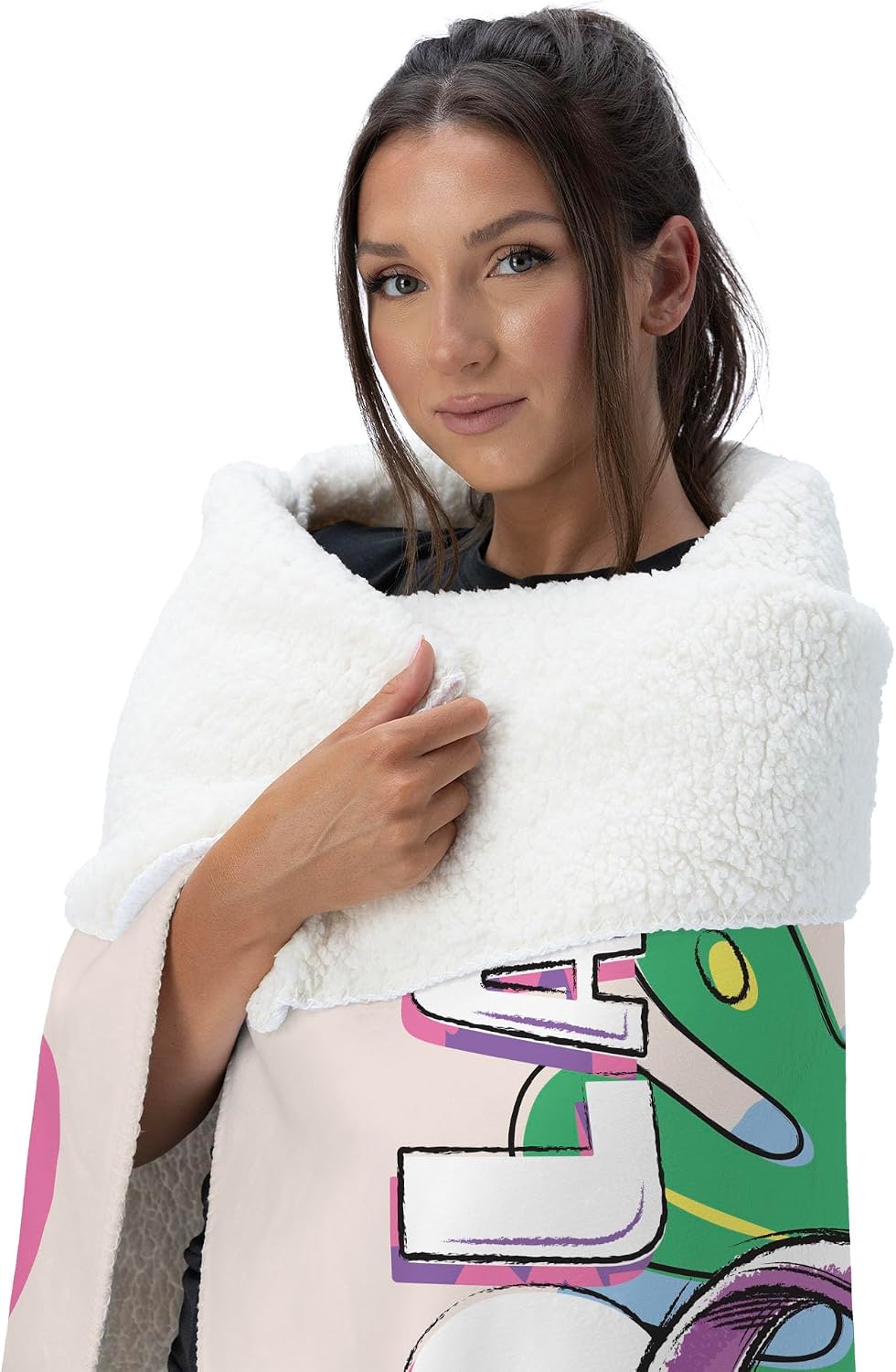 NORTHWEST Dora The Explorer Hola Backpack Silk Touch Sherpa Throw Blanket, Soft Fleece, Cartoon Character, 50 x 60 inches