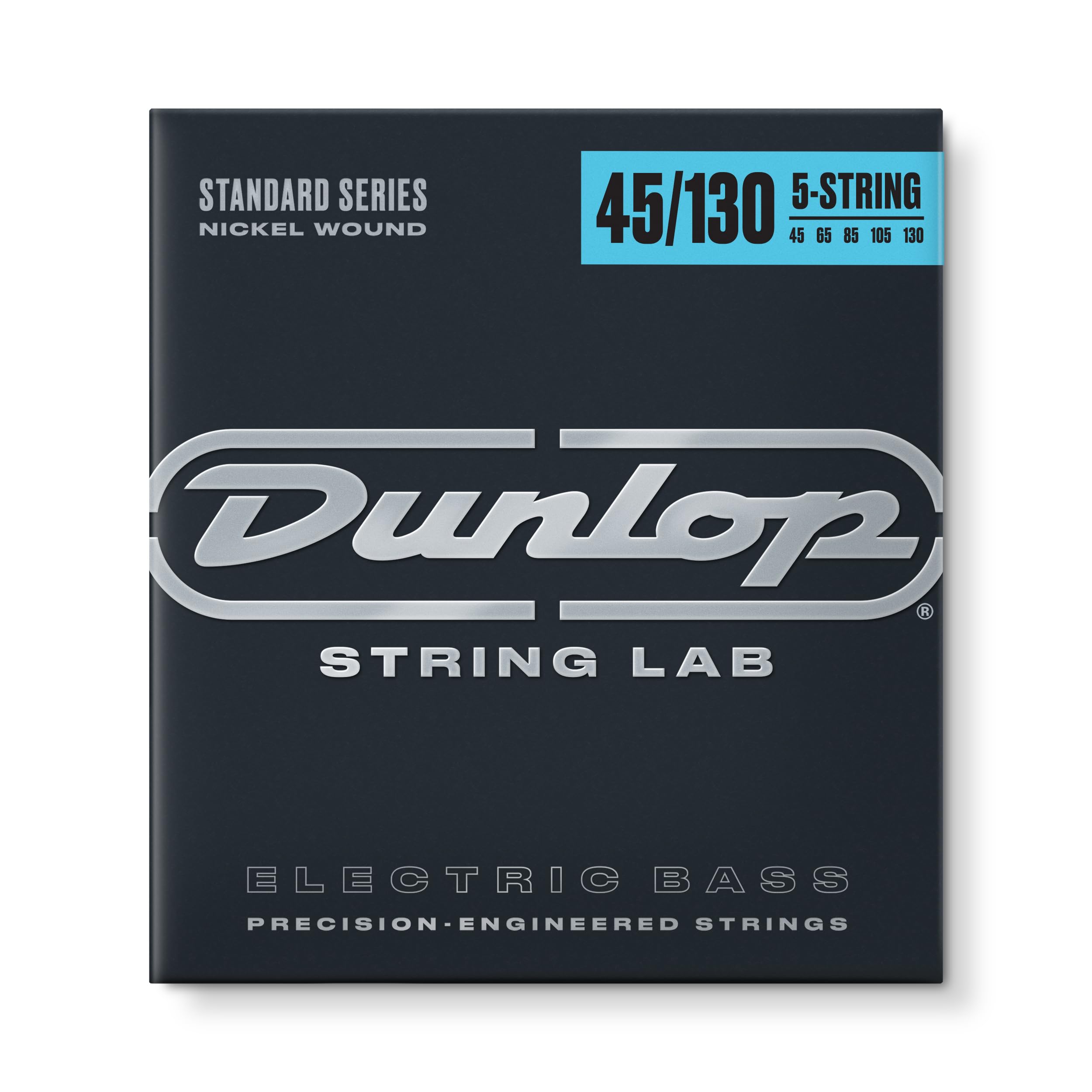 Dunlop DBN45130 Nickel Medium 130 5 String 45-130 Stainless Steel Bass Guitar Strings