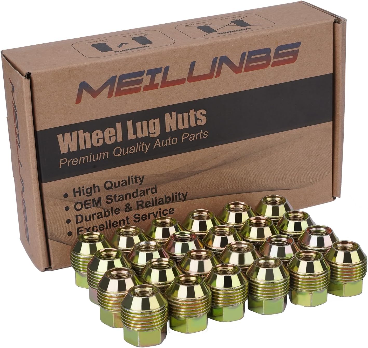 24PCS M14 × 1.5 Hexagonal Coloured Zinc Alloy Wheel Nuts for Silverado Sierra 1500,M14x1.5 Studs 6 Lug Wheel - Replacement Lug Nuts Kit