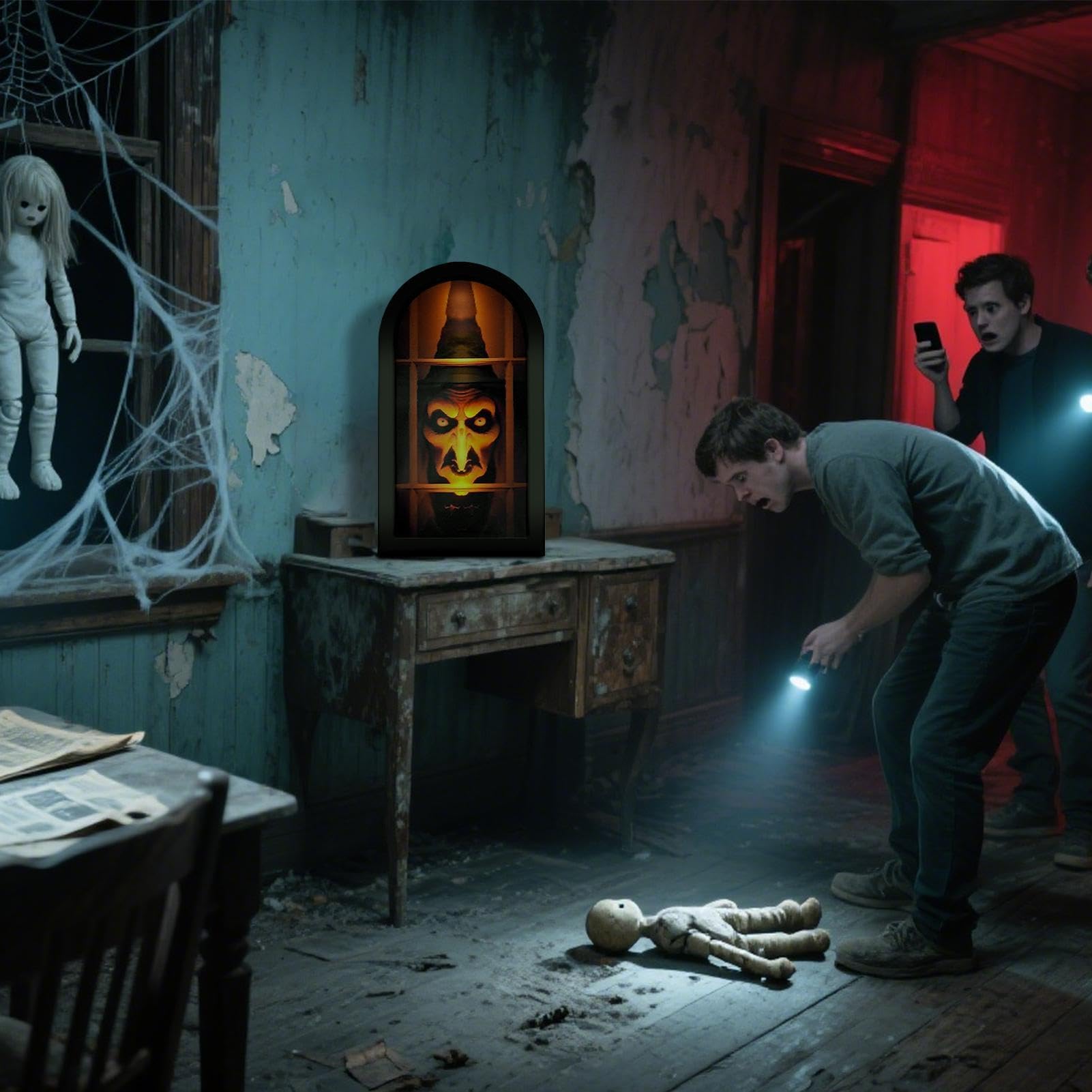 Lustro Wiedźma Halloween Rekwizyty Zdjęcie Hologram Duch Czarownica