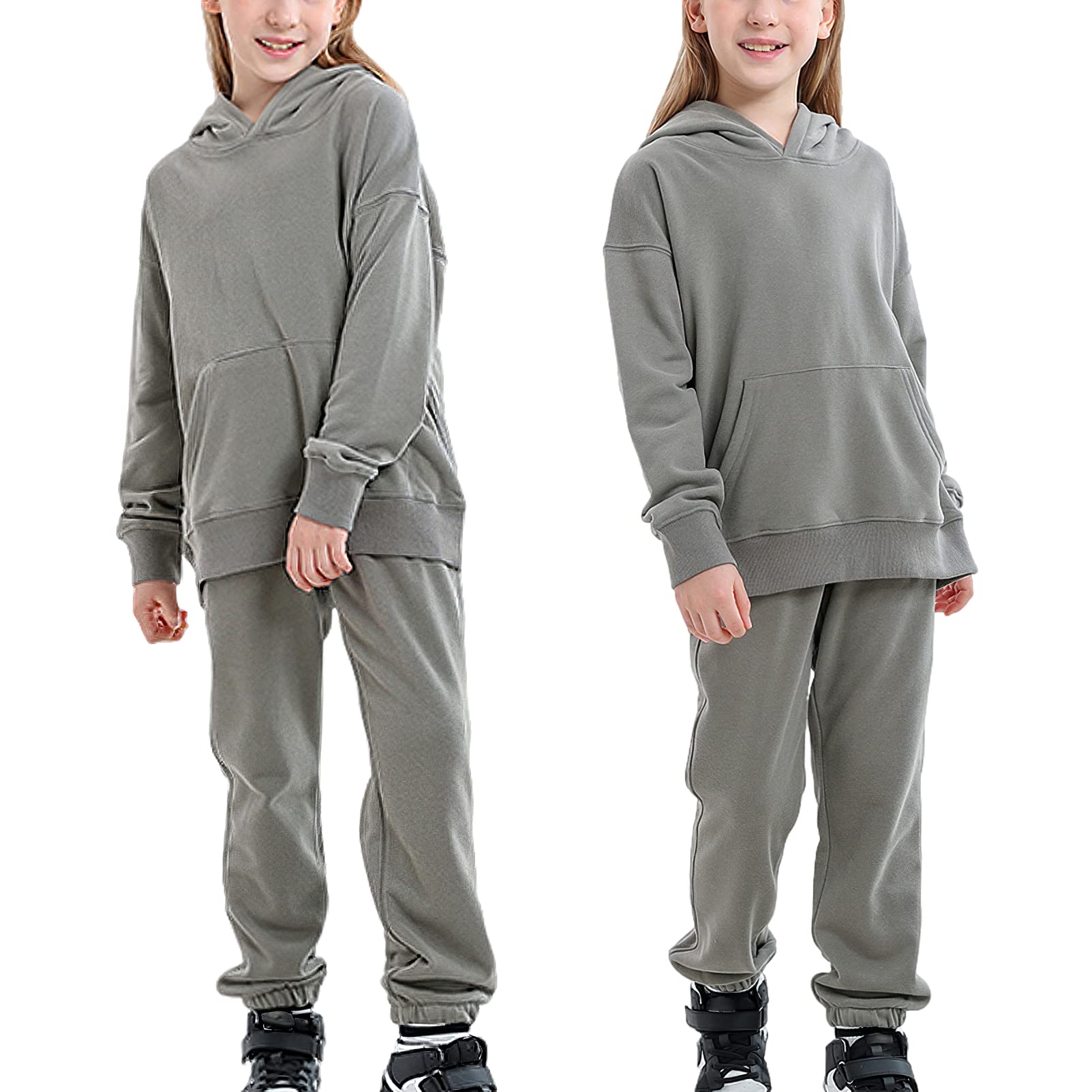 amropi Jungen Hoodie Trainingsanzug Kapuzenpullover Sweatshirt und Jogging Hose Kleidungsset für 3-12 Jahre