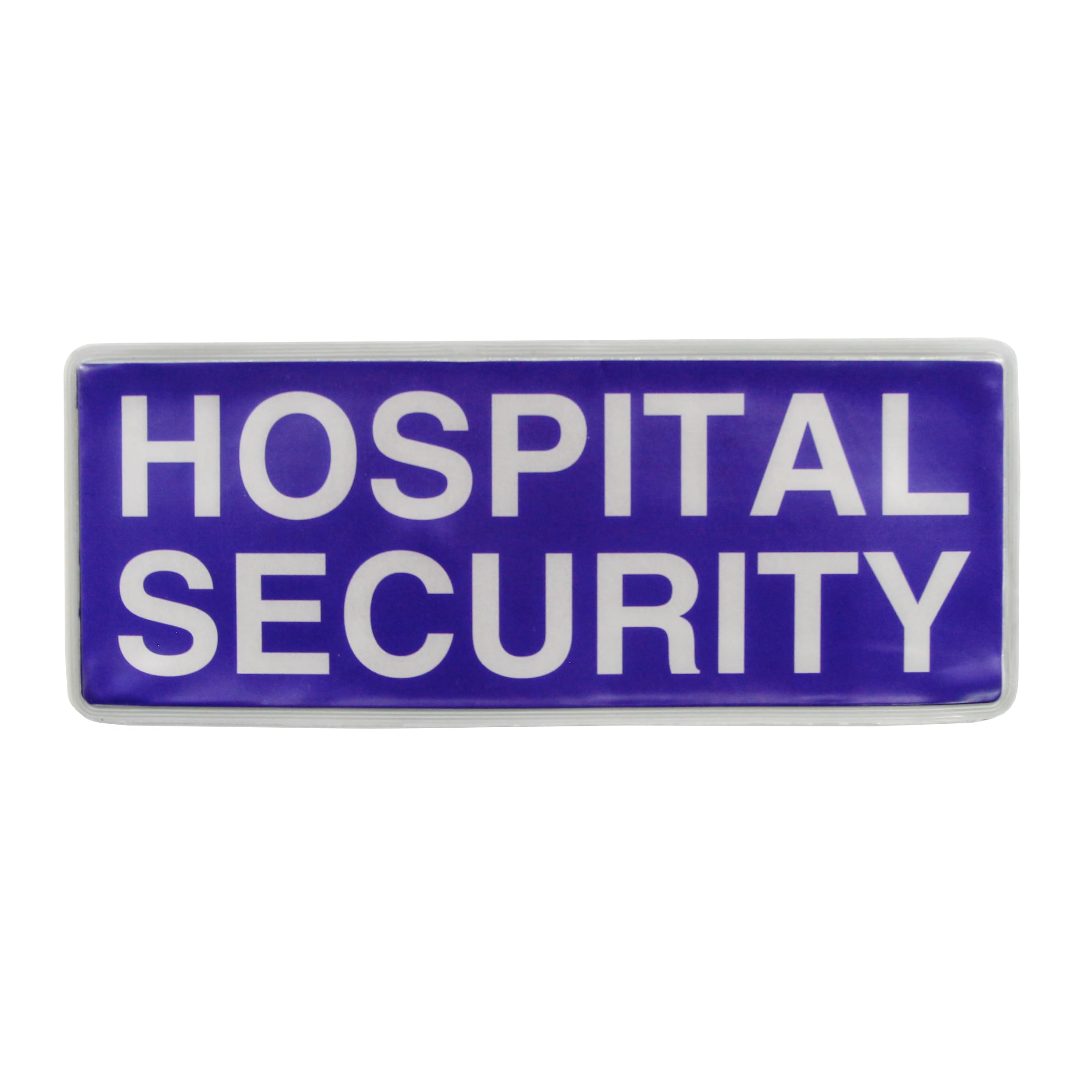 L-Max Reflective Hospital Security Badge with Hook & Loop Patch (Hook Patch Only) (Blue, Large)