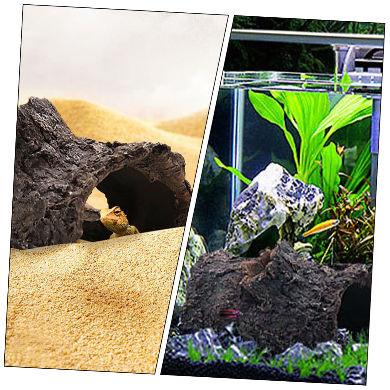 Wasser Aquarium Höhlenversteck Resin Für Fische Und Garnelen Natürliche Dekoration Für Aquarien Unterschlupf Und Spielmöglichkeiten