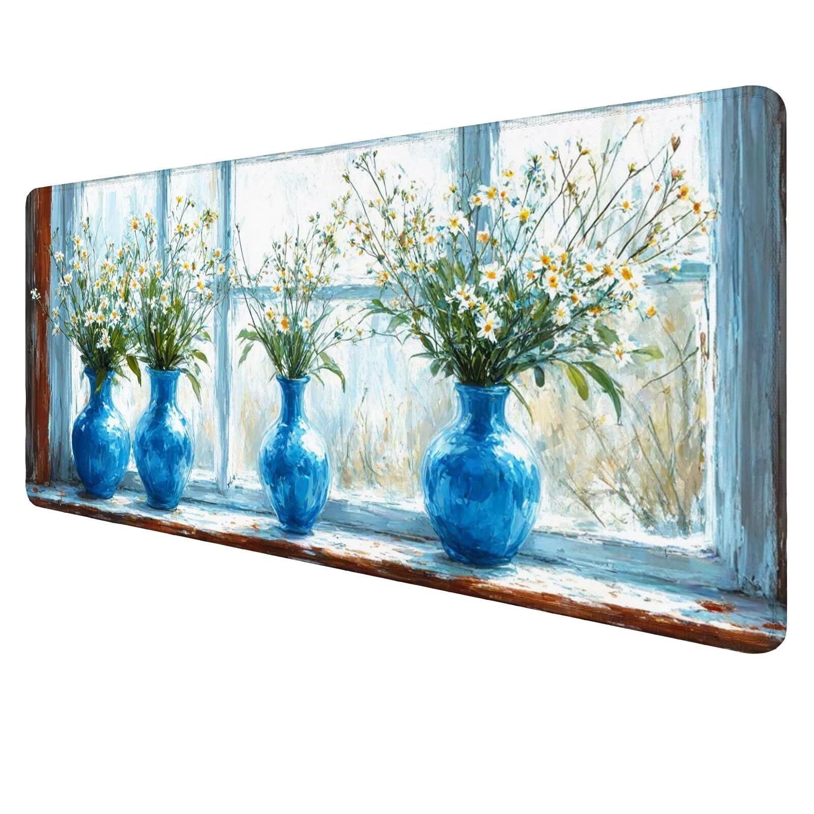 Podkładka pod mysz bukiet duża podkładka na biurko dla graczy stokrotka XXL podkładka pod mysz 1200 x 600 x 3 mm niestandardowa podkładka pod mysz, ochraniacz na biurko na biurko, do domu Deco