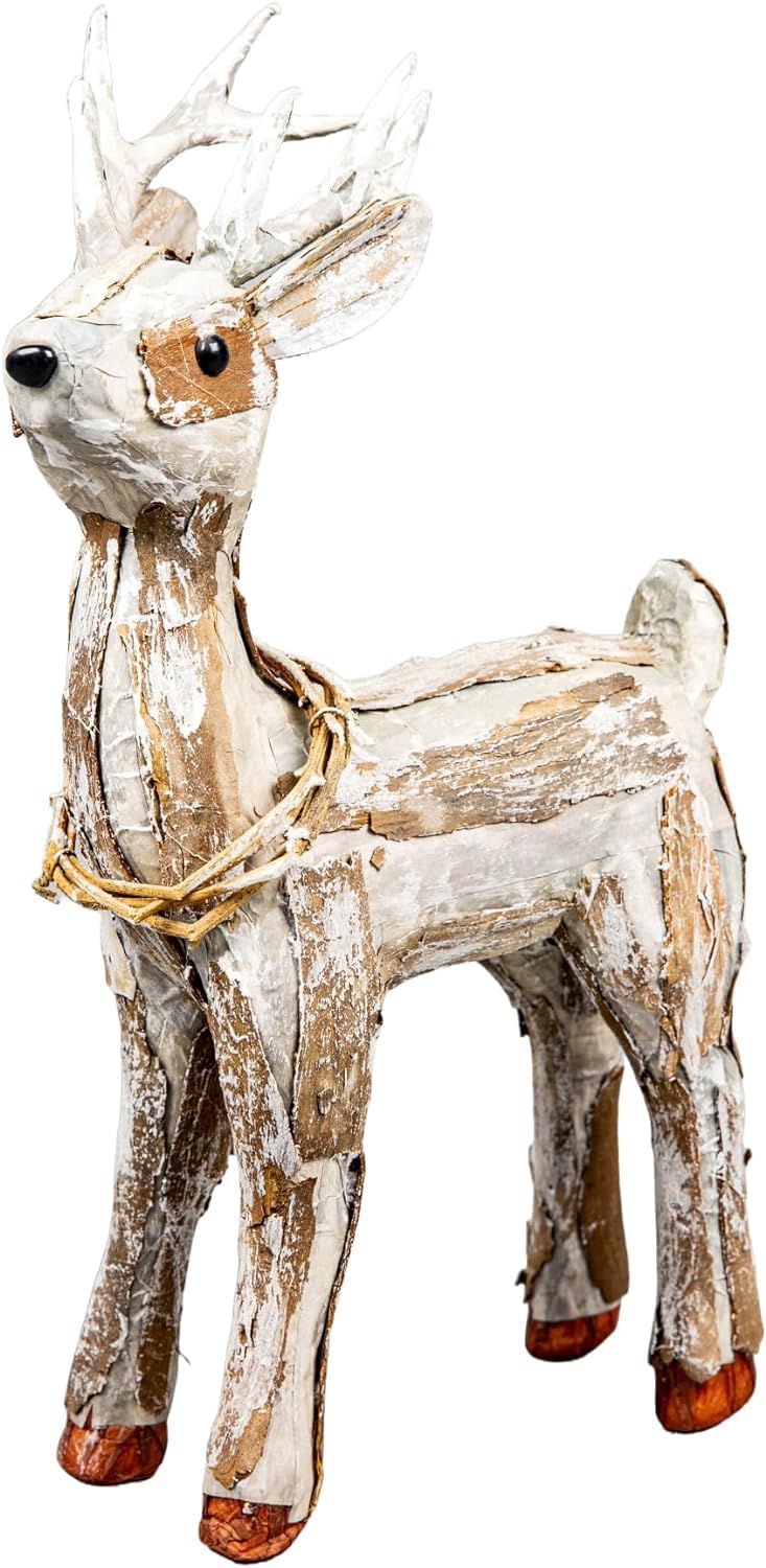 Shatchi Brown 36Cm Reindeer Figure Christmas Tabletop Centrepiece Showpieces Home Art & Craft Xmas Party Window Décor