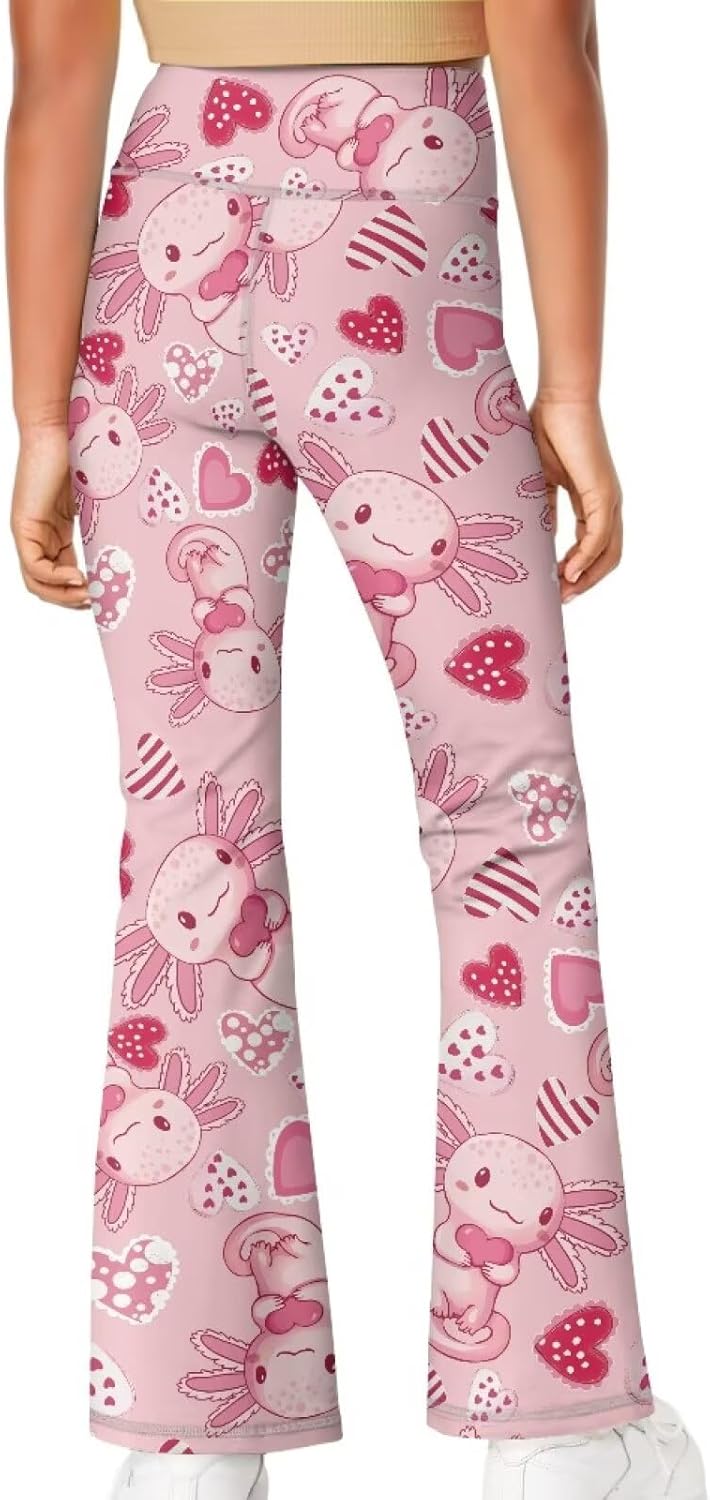 Kids Flare Pants Youth Yoga Dance High Waist Girls Bootcut Sweatpants - Image 4