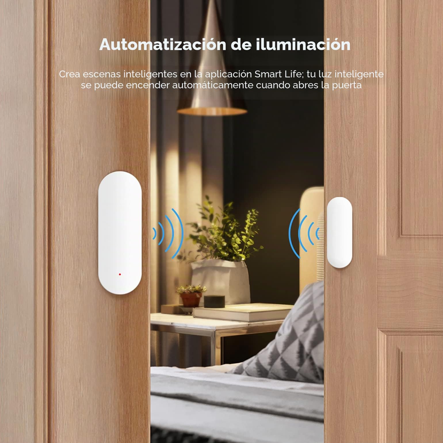 Sensor de Ventana de Puerta: Sensor de Puerta Inteligente Tuya Gratuita Alertas en Tiempo Real, Detector Contacto inalámbrico WiFi para la Seguridad del hogar y, para Alexa Google Assistant (4 Unidad)