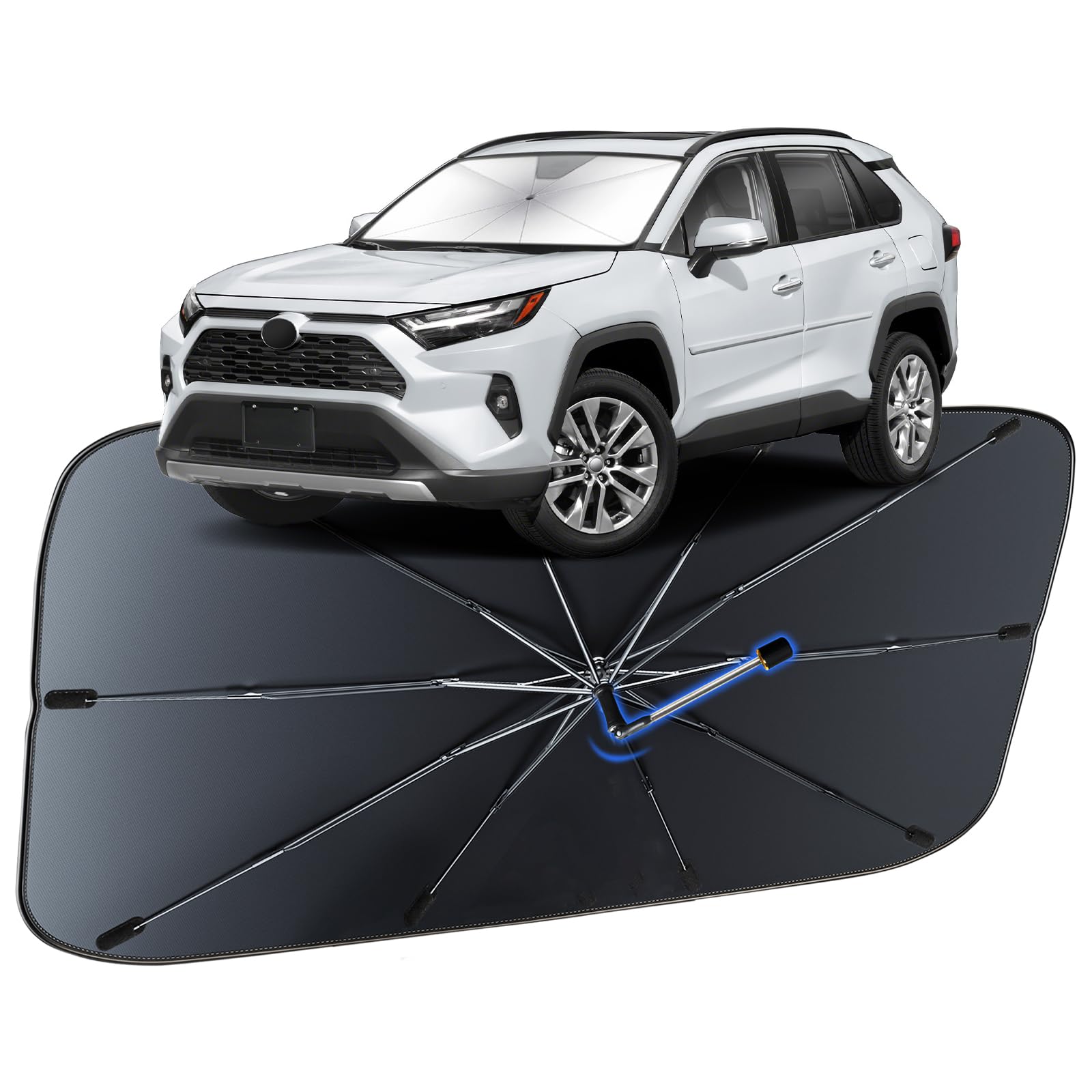 Windshield Sun Shade for Toyota RAV4 2019-2026 Umbrella Shade