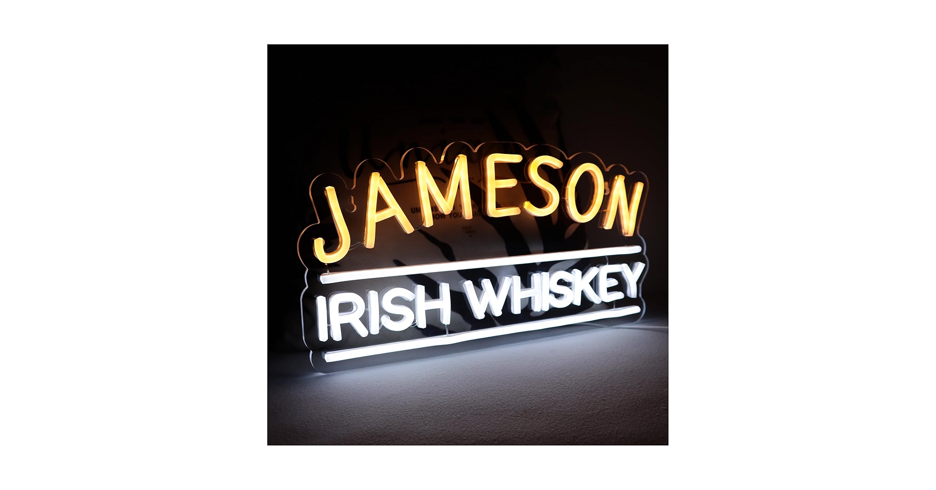 WonderfulLife Whiskey Neon Sign for Jameson in Bar Pub Man