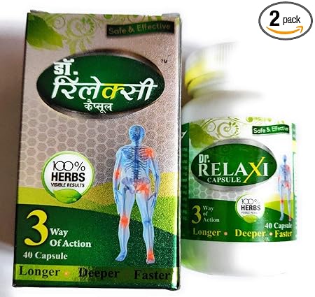 Dr RELAXI Capsules by Rajasthan Aushdhalaya | (Pack of 2 x 40 Capsules) - Helps to improve Joint Health