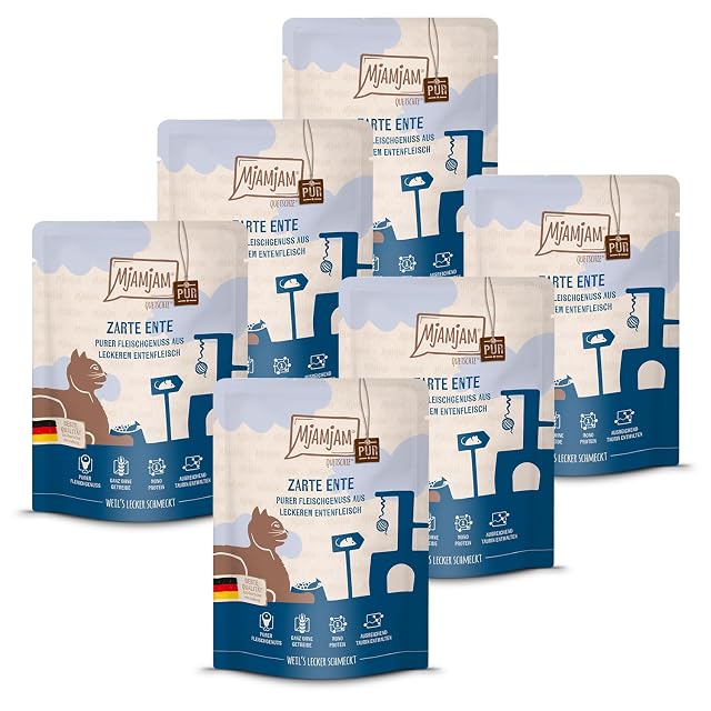 MjAMjAM - Comida húmeda Premium para Gatos - Quetschie - Puro Placer cárnico