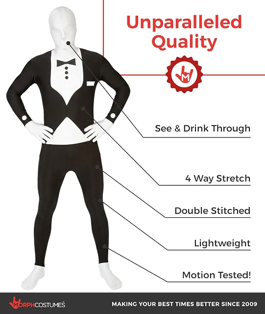 Foto 2 de 8 de Morphsuits - Disfraz de smoking, talla L (MPTUL)