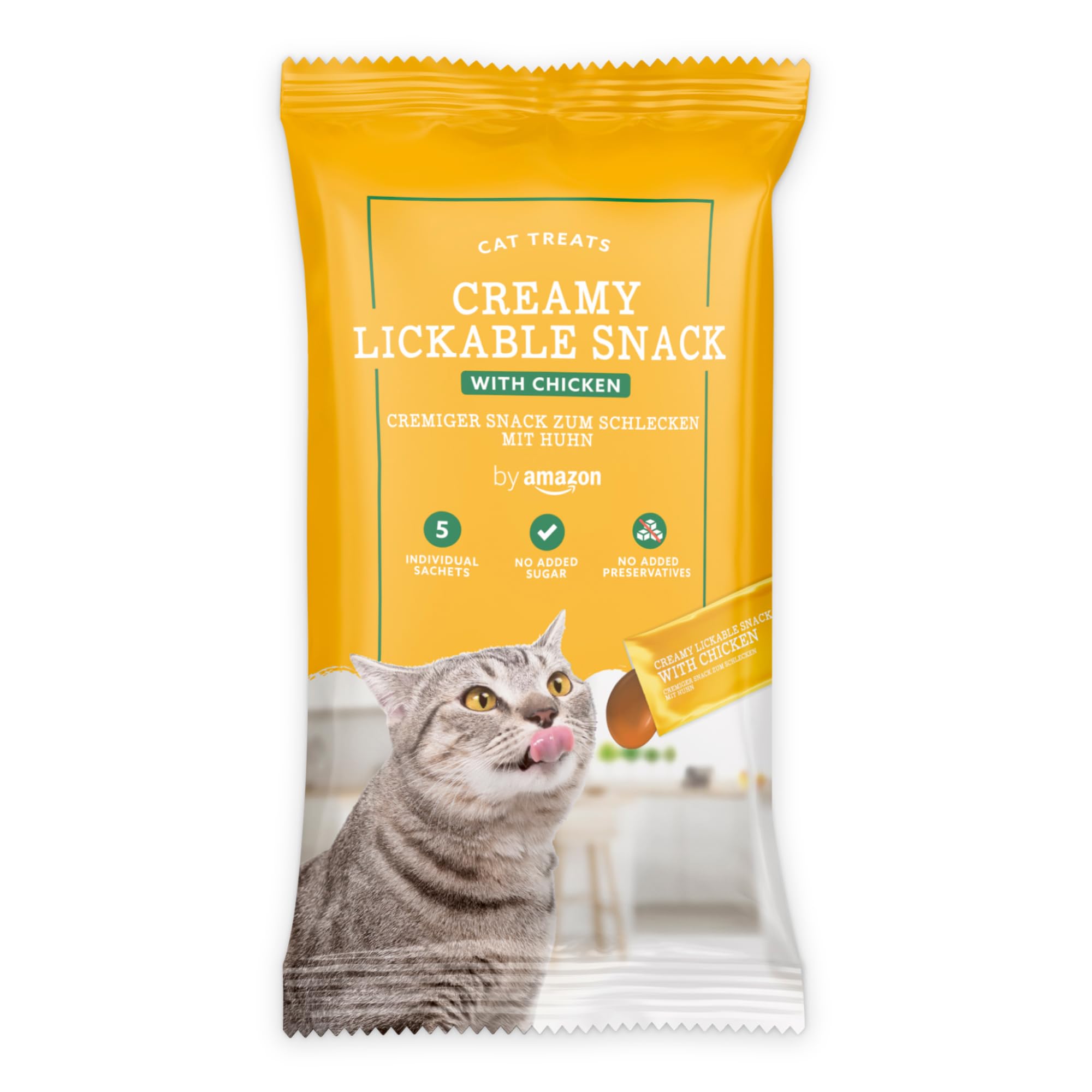 by Amazon Leckbarer Snack für Katzen, Huhn, 5 x 15 g, 75 g