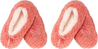 Calcetines de forro antideslizantes para mujer, muy suaves, cálidos, acogedores, peludos, para adultos - Rojo - XL US