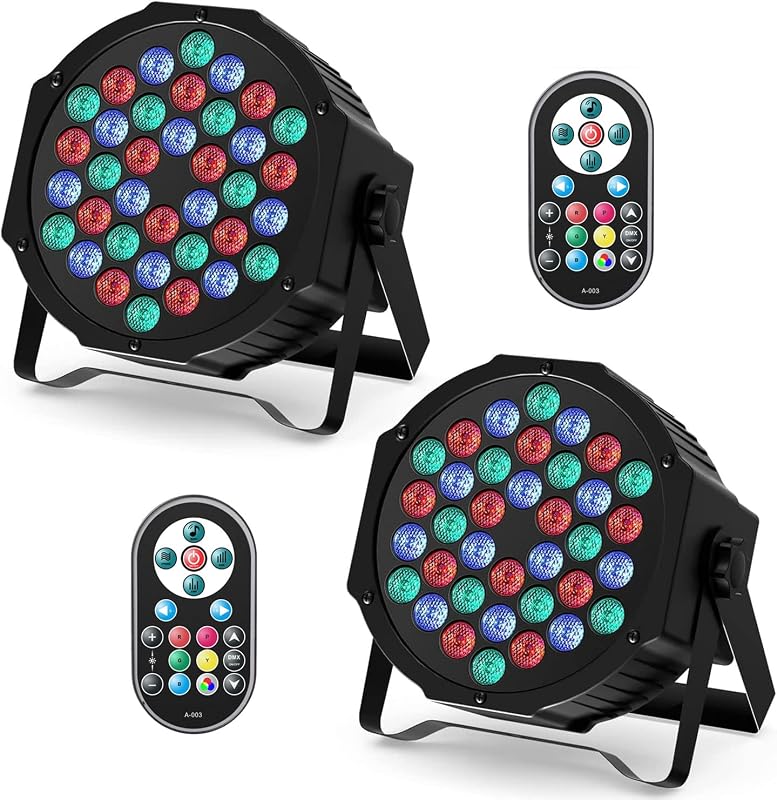 HOLDLAMP 2x36 LED Par Fényszóró RGB Disco Lámpa DMX512 Távirányítóval